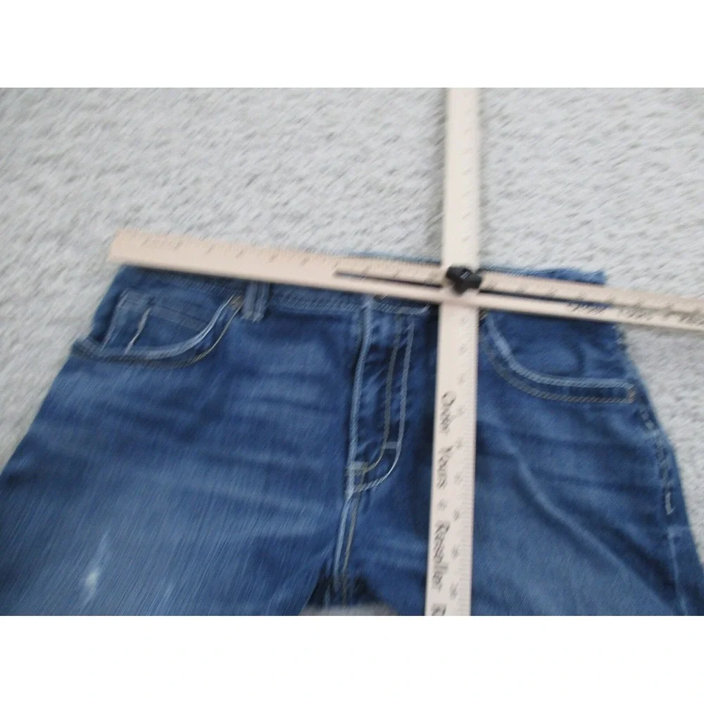 BKE Jeans Mens 33x25 Blue Tyler Denim Cotton Buckle Outdoor Straight Hemmed A2